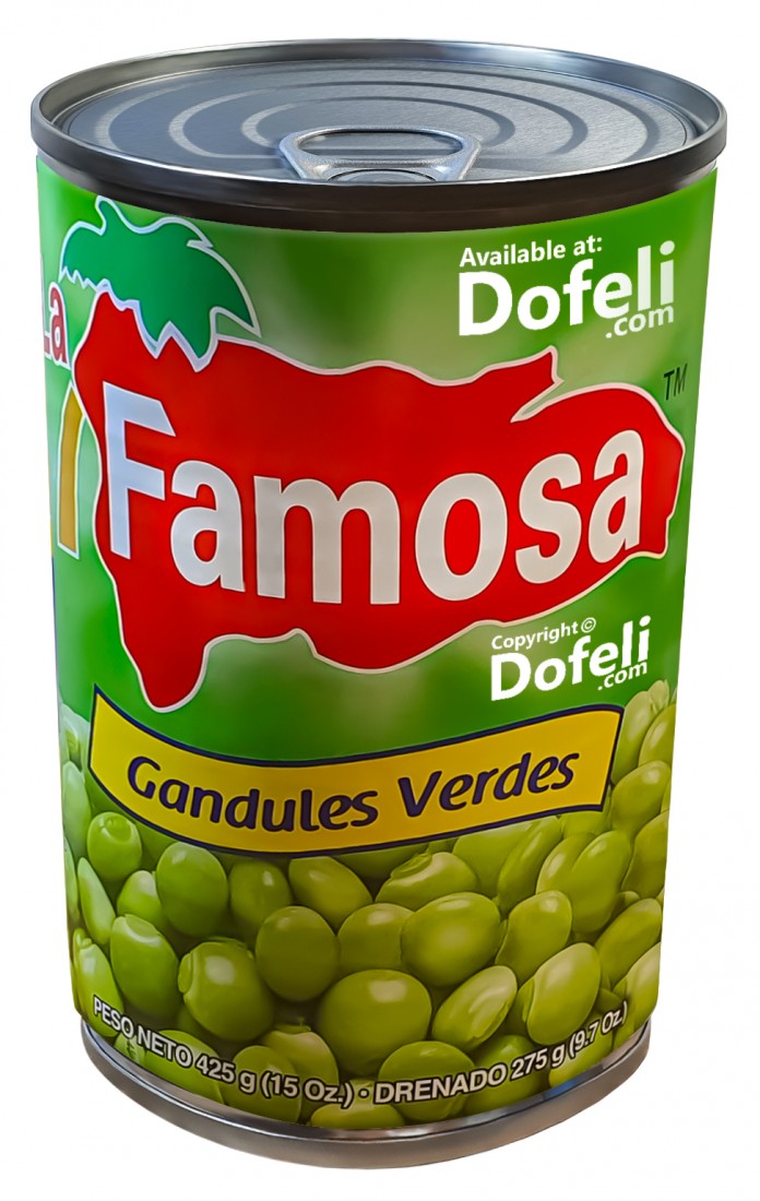 Green pigeon peas from La Famosa, a staple food in Dominican Republic meals.